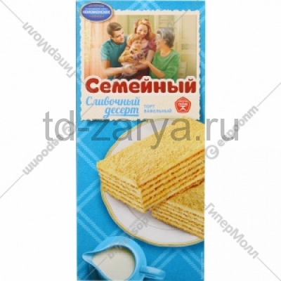 Торт  Сливочный десерт семейный 230г. 1/20 Коломенское