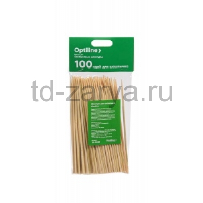 Шампуры для шашлыка деревянные 20см 100 шт 1/100
