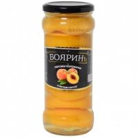 Персики в сиропе Бояринъ 580г ст/б 1/12