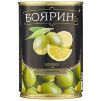 Оливки фарш. Бояринъ 300г с лимоном ж/б 1/12